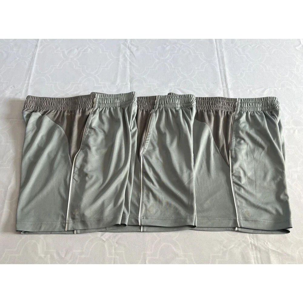Tek Gear Dry Tek Boys 7” Athletic Gray Shorts (Lot of 3) Size Large 14/16